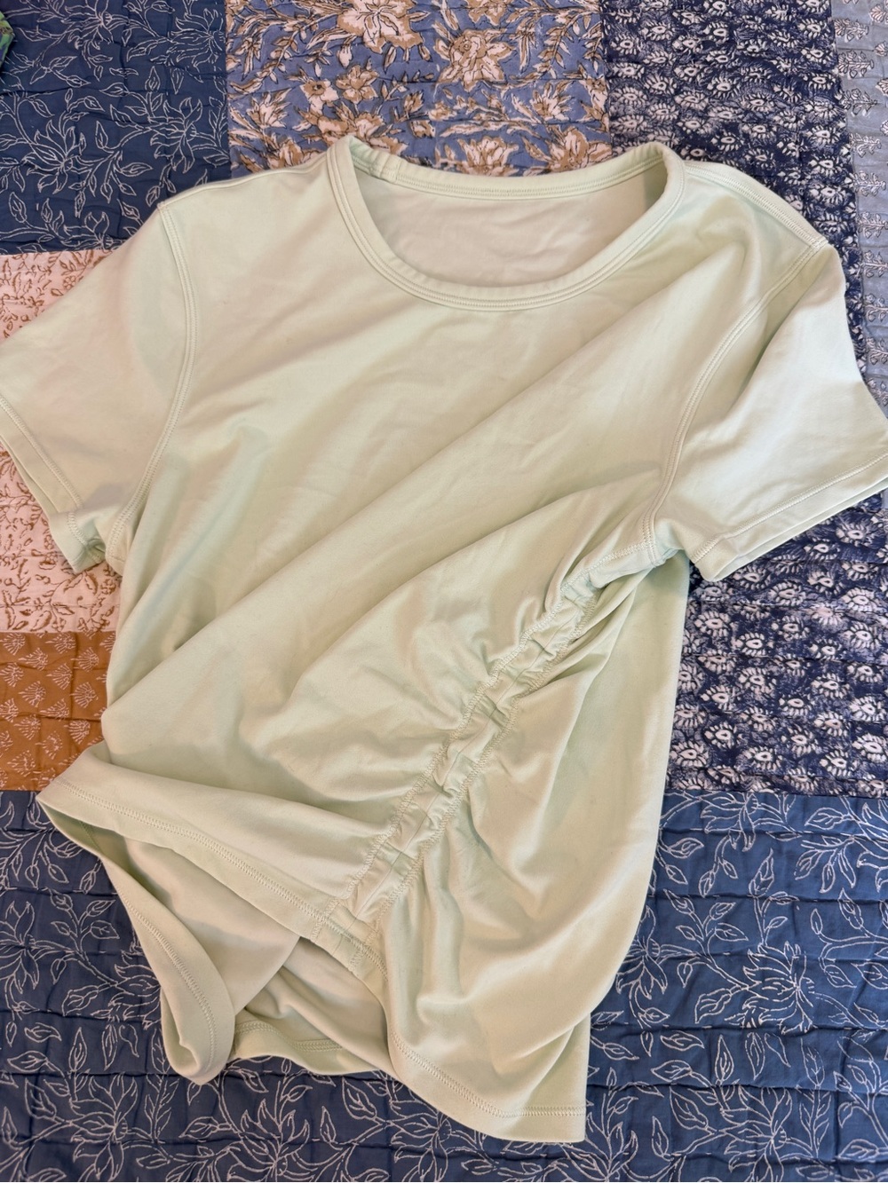 lululemon athletica Light Mint Short-Sleeve Ruched Side Tee